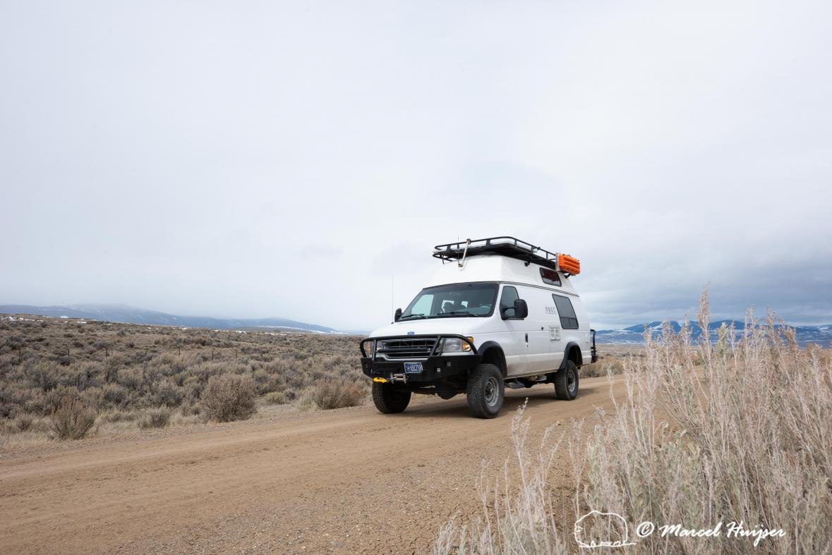 DSC8524 4x4 camper van on dirt road, near Bannack, Montana