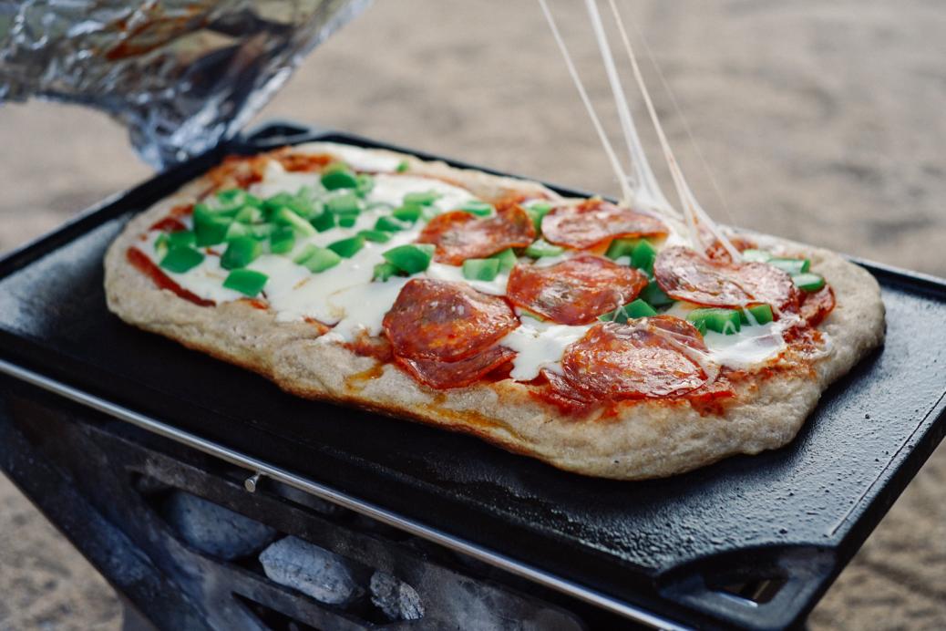 Campfire pizza ovens.. kick rocks pizza-hut