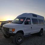 Alamo lake camping with roof and wheels. October 2019