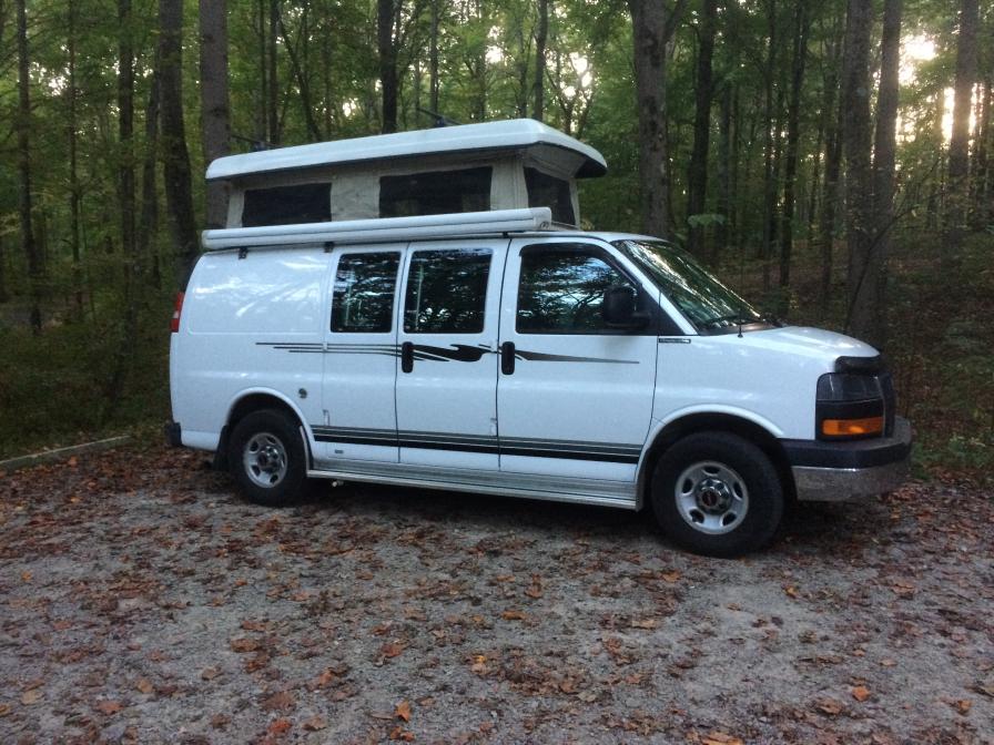 Van just after purchase, Ohio Pyle SP PA.