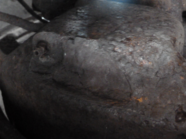 Undercarriage before rust remediation