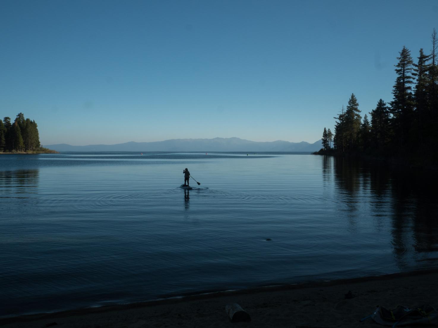 Paddleboarding on Lake Tahoe