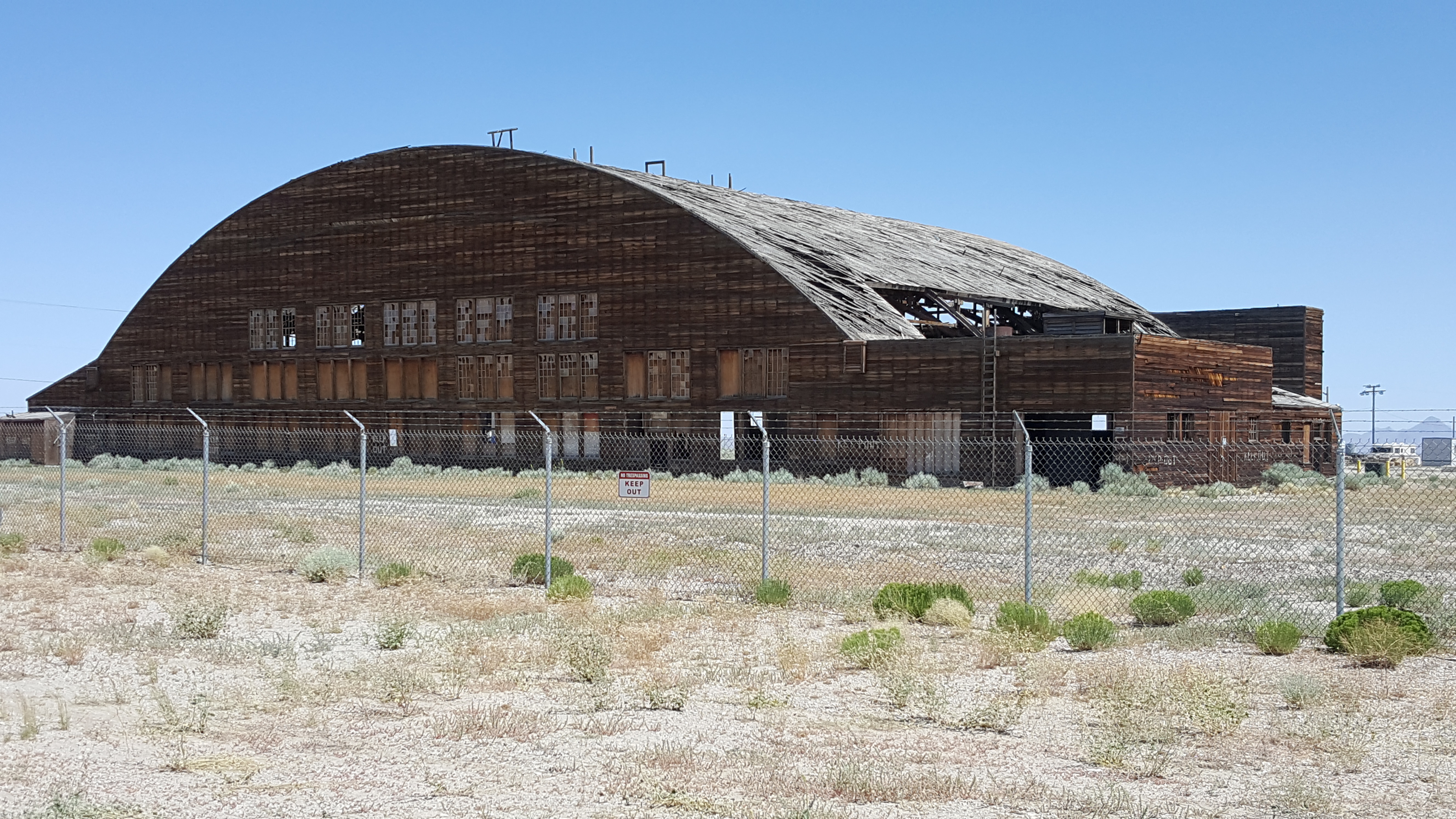 World War II hangers at Tonopah Air Field, Tonopah, Nevada.