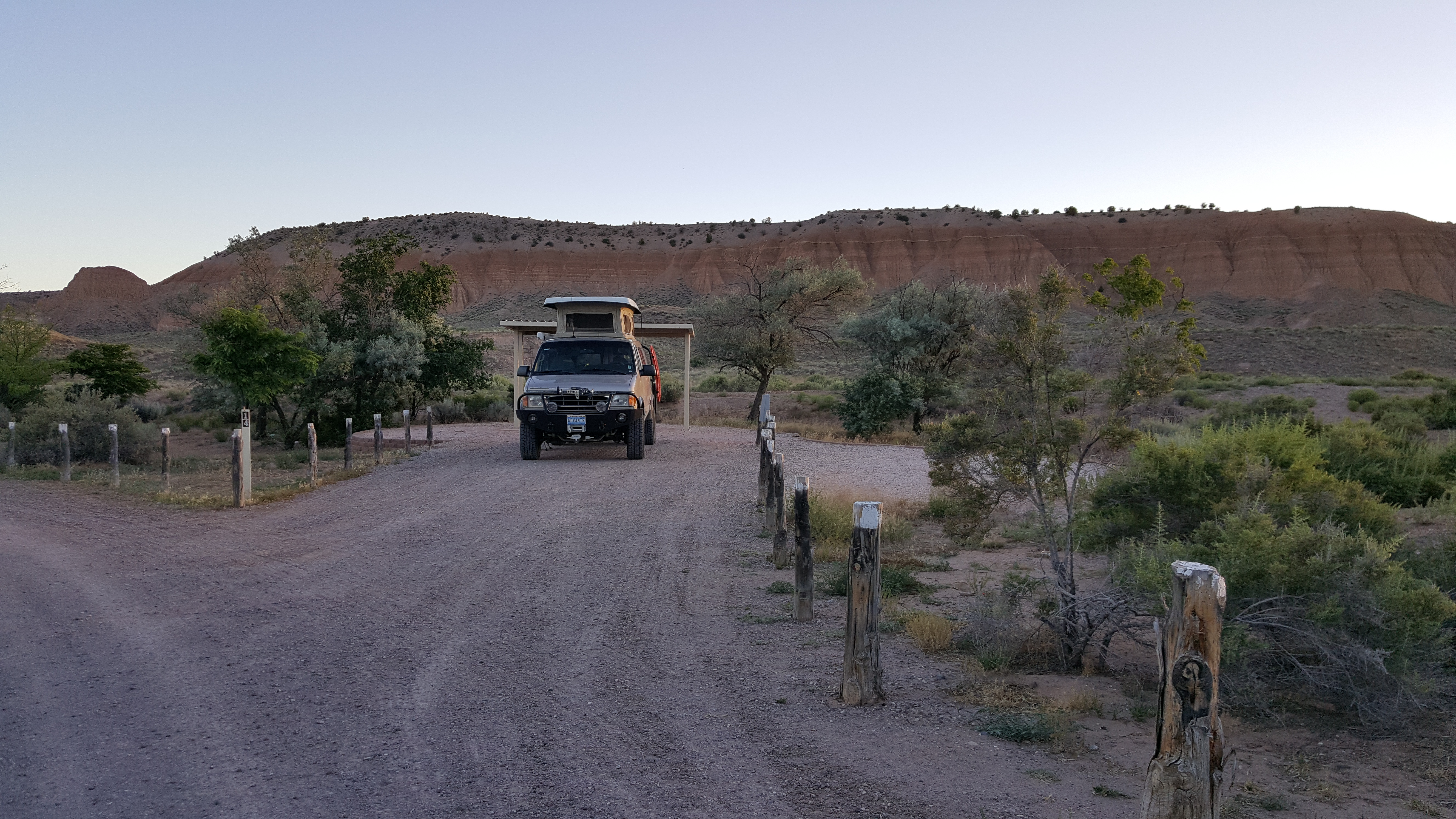 After three days I decided I needed a shower so I camped overnight at Cathedral Gorge State Park near Panaca, Nevada. The showers were hot, but so was the camping spot. Not a place to camp in the summer.