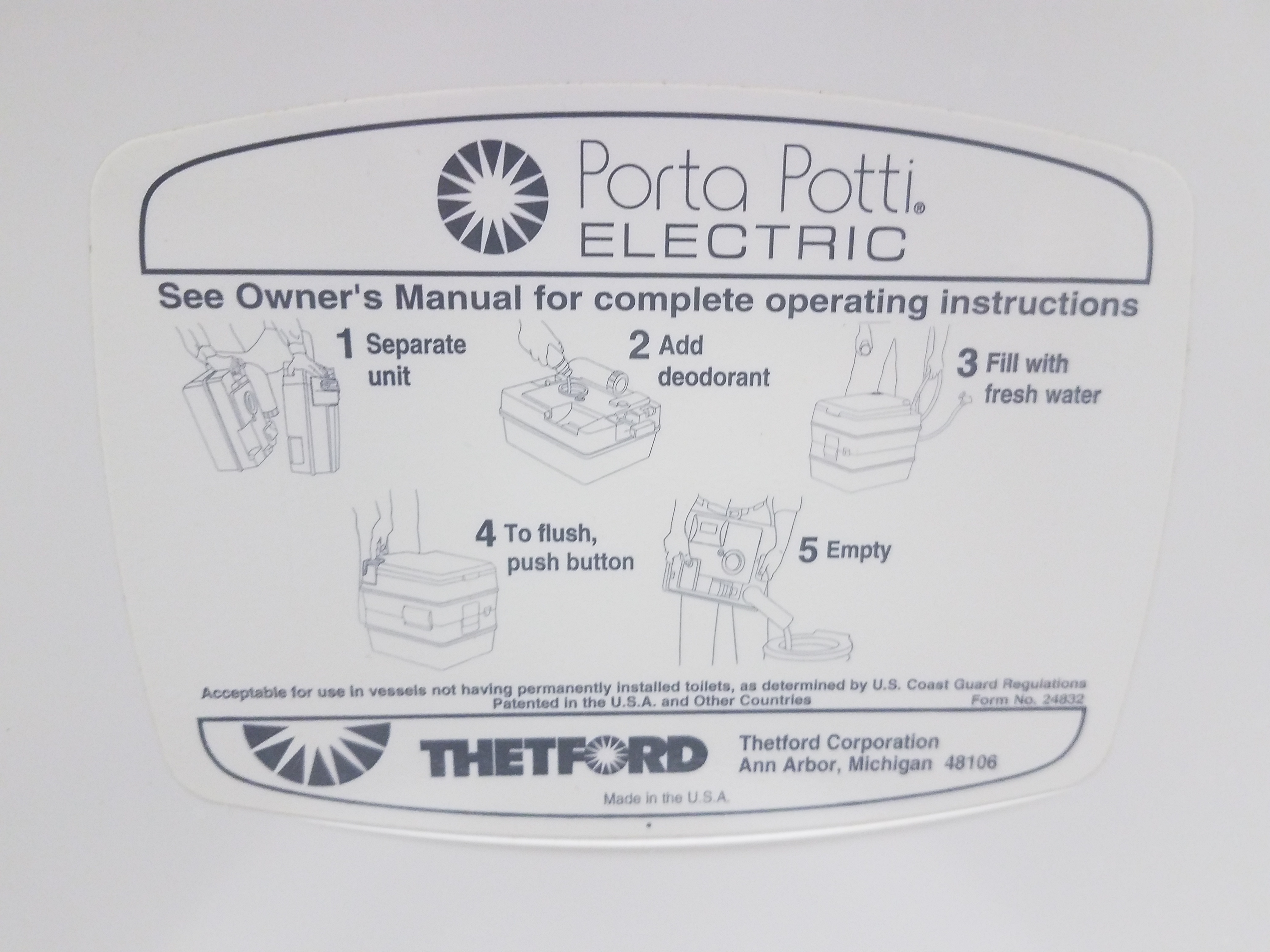 PortaPotti Electric Thehford
