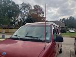 My Firestik II CB radio antenna mounted using a stainless steel fender / hood channel mount specifically for vans. Not idea, but considering the...