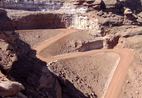 Rebuilt road, Mineral Bottom, Utah