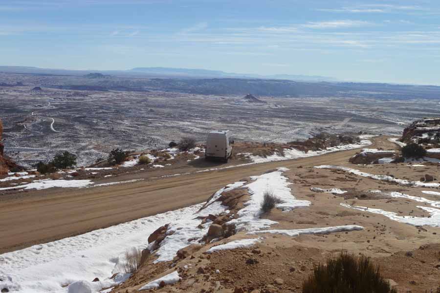 Moki Dugway, Utah, overlooking Valley of the Gods
