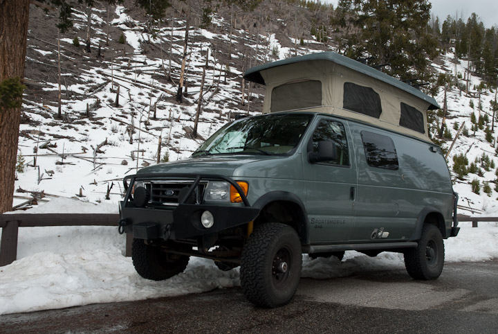 Parked along the Madison River, Yellowstone