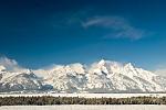 Teton Range in winter.