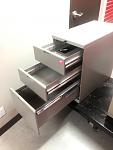 pedestal cabinet drawers open