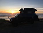 Sunset at South Beach campground, WA