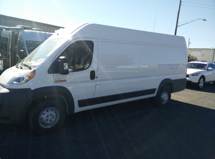 New Van at Sportsmobile Texas just delivered from Promaster plan in Mexico.