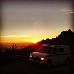 First day with the SMB....and first sunset. Highway One, Gualala, California.