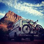 Zion. One of the best ways to see this park....has gotta be by bike.