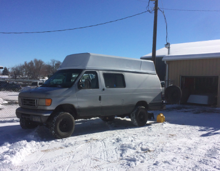 Upadowna aka Steve with his new 24" Hightop - I am calling this our BaseCamp 24. He'll be getting some windows put in the top as well. We'll be finishing this up next week.