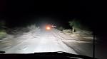 Heading into Primm at night with the HID projectors on high and the 27" led light bar on
