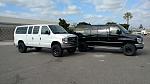pair of ford vans lifted by WELDTEC DESIGNS