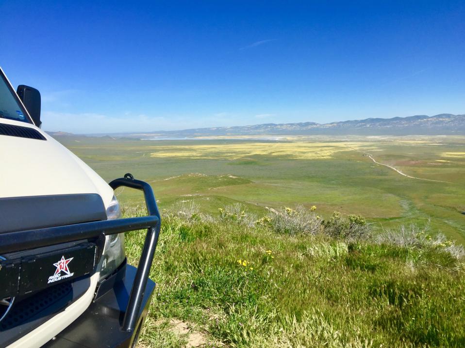 Carrizo Plain, looking out over the Valley